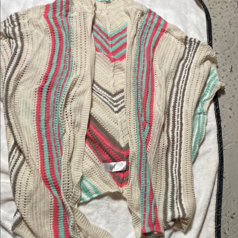Colorful Striped Knit Cardigan